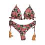 Imagem de Conjunto De Biquíni Feminino Sexy Push-up Acolchoado 2 Peças Hot Stamp Esporte Roupa De Banho