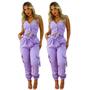 Imagem de Conjunto de Blusa c/Botão mais Calça Lilas: Estilo Simples