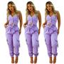 Imagem de Conjunto de Blusa c/Botão mais Calça Lilas: Estilo Simples