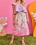 Imagem de Conjunto de Blusa Cropped em Linho Rústico e Saia Midi em Air Flow 74152 Kukiê
