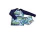 Imagem de Conjunto de blusa UV e Sunga infantil nacional masculina azul marinho e estampado TAM 2 anos 