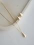 Imagem de Conjunto de Brinco e Colar com Pingente de Gota Minimalista Banhado a Ouro 18k