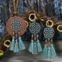 Imagem de Conjunto De Brincos De Colar De Borla Com Pingente Esculpido Oco Étnico Boêmio