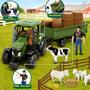 Imagem de Conjunto de brinquedos agrícolas Womaqu: trator de controle remoto com reboque
