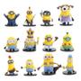 Imagem de Conjunto De Brinquedos De Bonecos De Anime Minions Kawaii 12 Unidades 3D Eye Action Figures