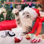 Imagem de Conjunto de Brinquedos de Catnip de Natal YASUOA - Pacote com 5 Peças (Santa, Boneco de Neve, Rena, Chapéu e Pinguim)