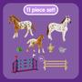 Imagem de Conjunto de brinquedos de treinamento de cavalos da Lisa, 11 peças, 5 a 12 anos