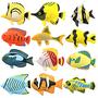 Imagem de Conjunto de brinquedos HAPTIME Tropical Fish 12 peças Learning para crianças de mais de 3 anos