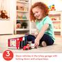 Imagem de Conjunto de brinquedos Melissa & Doug Wooden Rescue Veículos com garagem 36-72m