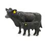 Imagem de Conjunto de brinquedos para animais de fazenda Little Buster Toys Cow com bezerro Angus