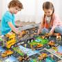 Imagem de Conjunto de Brinquedos TEMI - Caminhões de Construção com Tapete para Crianças (3+)