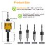 Imagem de Conjunto de Brocas Escareadas LEOMAUNYX com Depth Stop - 5 + 10 Unidades