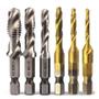 Imagem de Conjunto De Brocas HSS Multi-Tamanho STONEGO Para Marcenaria M3 M4 M5 M6 M8 M10 Combinação Métrica