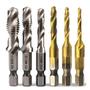 Imagem de Conjunto De Brocas HSS Multi-Tamanho STONEGO Para Marcenaria M3 M4 M5 M6 M8 M10 Combinação Métrica