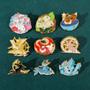 Imagem de Conjunto De Broche De Elfo De Desenho Animado Eevee Sylveen Esmalte Alfinetes 3 4 5 Peças Moda