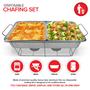 Imagem de Conjunto de Buffet Descartável Chafing Dish - 5 Unidades (Tamanho Grande e Médio) - Alumínio