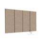 Imagem de Conjunto de Cabeceira Painel Cama Box Laura II Solteiro 0,90 cm com Proteção Lateral Linho Palha