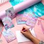 Imagem de Conjunto de Cadernos Teling Mermaid - 24 Blocos de Notas e 24 Canetas