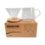 Imagem de Conjunto De Cafeteira De Vidro De 600ml Com Filtro Para Café Para Casa Ou Escritório Punana