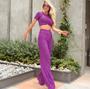 Imagem de Conjunto de Calça com Cropped Lesie Fúcsia   Luxx TAM M