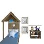 Imagem de Conjunto de Cama Infantil com Estante, Prateleira e Nichos Enjoy Carvalho