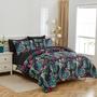 Imagem de Conjunto de Cama King DHSFKBE Floral em Microfibra - Com Edredom