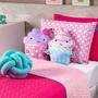 Imagem de Conjunto de Cama Solteiro Infantil Cupcake Kit 06 Peças Colcha Cobre Leito Dupla Face c/ Almofadas