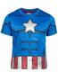 Imagem de Conjunto de camiseta atlética e shorts de malha para meninos Marvel Avengers, azul (10)