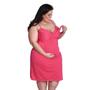 Imagem de Conjunto de Camisola Plus Size Linda Gestante com Robe Maternidade Pink