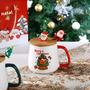 Imagem de Conjunto De Caneca De Cerâmica De Natal Com Tampa E Colher Xícara De Caneca De Café