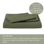 Imagem de Conjunto de Capa de Edredom VCLife - Verde Militar - Queen Size - 3 Peças