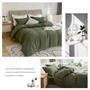 Imagem de Conjunto de Capa de Edredom VCLife - Verde Militar - Queen Size - 3 Peças