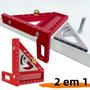 Imagem de Conjunto De Carpintaria 2 Em 1, Régua Triangular Quadrada, Transferidor De Moldura Multiângulo 3D,