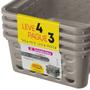 Imagem de Conjunto de Cestas Sanremo SR8869 L4P3 0,746L Cinza