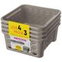 Imagem de Conjunto de Cestas Sanremo SR8869 L4P3 0,746L Cinza