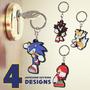 Imagem de Conjunto de chaveiros Sonic The Hedgehog Kids Knuckles Shadow Tails