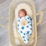 Imagem de Conjunto de Cobertores Swaddle Bebê Au Lait Oh So Soft Muslin Surf