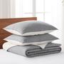 Imagem de Conjunto de colchas Levtex Home Cross Stitch Grey Queen com 2 capas