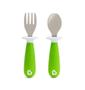 Imagem de Conjunto De Colher E Garfo Inox Verde - Munchkin