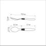 Imagem de Conjunto de colheres de chá tramontina ipanema com lâminas em aço inox e cabos de polipropileno cinza 3 peças