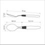Imagem de Conjunto de colheres de mesa tramontina ipanema com lâminas em aço inox e cabos de polipropileno preto 3 peças