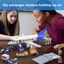 Imagem de Conjunto de Construção YOYBLOXY: Avião de Passageiros com Reboque