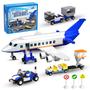 Imagem de Conjunto de Construção YOYBLOXY: Avião de Passageiros com Reboque