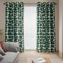 Imagem de Conjunto de cortinas ColorBird Green Linen 160x132cm com 2 painéis