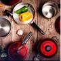 Imagem de Conjunto de Cozinha Completo (Noiva) com Panela de Pressão, Caçarola, Frigideira, Cuscuzeira e Leiteira Pintado Prollar