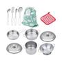 Imagem de Conjunto De Cozinha Infantil Fingir Panelas Mini Utensílios De Cozinha De Aço Inoxidável Brinquedos