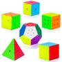 Imagem de Conjunto de cubos mágicos Coolzon Speed 2x2x2 3x3x3 4x4x4 Pyraminx Megaminx