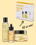 Imagem de Conjunto de cuidados com a pele COSRX Honey Glow com tônico facial, sérum e creme
