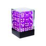 Imagem de Conjunto de Dados Central Dices D6 Roxo Claro e Branco