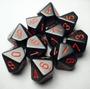 Imagem de Conjunto de dados Chessex Opaque Black com vermelho Ten Sided Die d10 (10)